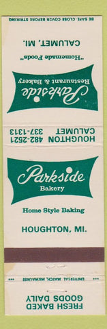 Matchbook Cover - Parkside Bakery Restaurant Calumet MI Houghton WEAR