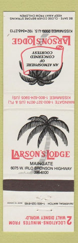 Matchbook Cover - Larson's Lodge Kissimmee FL