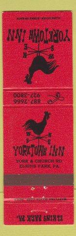 Matchbook Cover - Yorktown Inn Elkins Park PA rooster