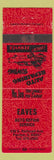 Matchbook Cover - Eaves Auto Repair Paxton IL