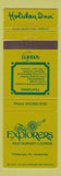 Matchbook Cover - Explorer's Restaurant Pittsburgh PA Greentree Holiday Inn
