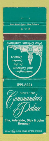Matchbook Cover - Commander's Palace New Orleans LA WEAR