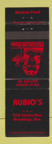 Matchbook Cover - Rubi's Mexican Food Brookings OR girlie
