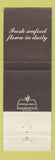 Matchbook Cover - Oyster's Restaurant Addison Plano North Richland Hills TX
