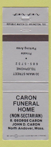 Matchbook Cover - Carol Funeral Home North Andover MA
