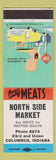Matchbook Cover - North Side MArket Columbus IN