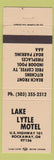 Matchbook Cover - Lake Lytle Motel Rockaway OR
