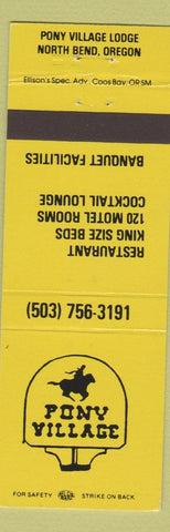 Matchbook Cover - Pony Village North Bend OR