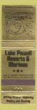 Matchbook Cover - Lake Powell Resorts Marinas Page AZ Hanksville UT