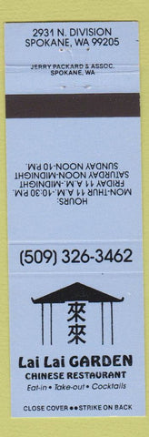 Matchbook Cover - Lai Lai Garden Chinese Restaurant Spokane WA