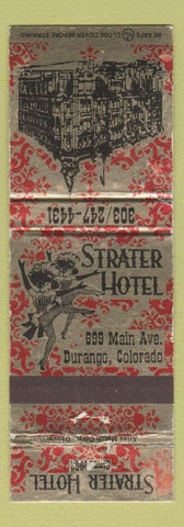 Matchbook Cover - Strater Hotel Durango Colorado girlie