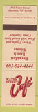 Matchbook Cover - Water Street Cafe Laconia NH