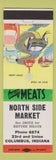Matchbook Cover - North Side MArket Columbus IN