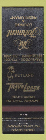 Matchbook Cover - Travel Lodge Rutland VT WEAR