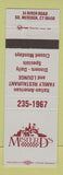 Matchbook Cover - Mister D's South Meriden CT Italian