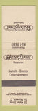 Matchbook Cover - Water Street Restaurant South Norwalk CT