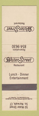 Matchbook Cover - Water Street Restaurant South Norwalk CT