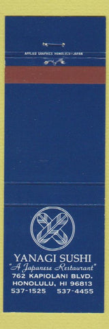 Matchbook Cover - Yanagi Sushi Japanese Honolulu Hawaii