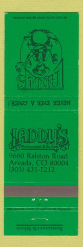 Matchbook Cover - Laddy's Restaurant Saloon Arvada Colorado