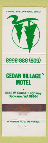 Matchbook Cover - Cedar Village Motel Spokane WA