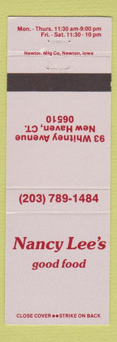 Matchbook Cover - Nancy Lee's New Haven CT
