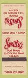 Matchbook Cover - Smitty's Venice Fort Myers FL WEAR