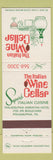 Matchbook Cover - Italian Wine Cellar Philadelphia PA Sheraton