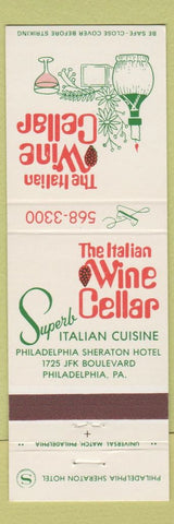 Matchbook Cover - Italian Wine Cellar Philadelphia PA Sheraton