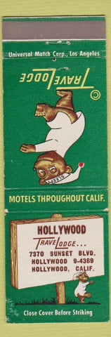 Matchbook Cover - Travel Lodge Sleepy Bear Hollywood CA Sunset