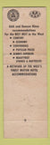 Matchbook Cover - Travel Lodge Sleepy Bear Hollywood CA Sunset