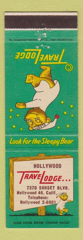 Matchbook Cover - Travel Lodge Sleepy Bear Hollywood CA