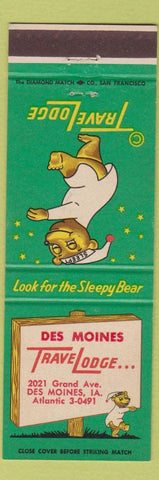 Matchbook Cover - Travel Lodge Sleepy Bear Des Moines IA #2