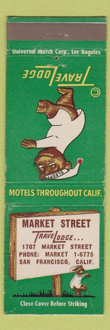 Matchbook Cover - Travel Lodge Sleepy Bear San Francisco Market Street WORN
