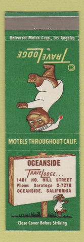 Matchbook Cover - Travel Lodge Sleepy Bear Oceanside CA