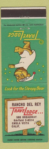 Matchbook Cover - Travel Lodge Sleepy Bear Rancho Del Rey Chula Vista CA #1