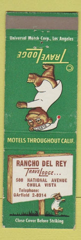 Matchbook Cover - Travel Lodge Sleepy Bear Rancho Del Rey Chula Vista CA #3