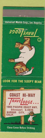 Matchbook Cover - Travel Lodge Sleepy Bear Harbor City CA #2