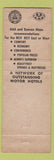 Matchbook Cover - Travel Lodge Sleepy Bear Harbor City CA #2