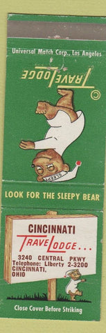 Matchbook Cover - Travel Lodge Sleepy Bear Cincinnati OH #2