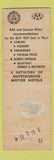 Matchbook Cover - Travel Lodge Sleepy Bear Barstow CA