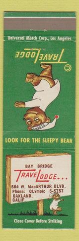 Matchbook Cover - Travel Lodge Sleepy Bear Oakland CA Bay Bridge