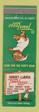 Matchbook Cover - Travel Lodge Sleepy Bear Hollywood CA Sunset LaBrea #2 WORN