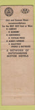 Matchbook Cover - Travel Lodge Sleepy Bear Hollywood CA Sunset LaBrea #2 WORN