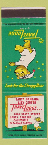 Matchbook Cover - Travel Lodge Sleepy Bear Santa Barbara CA City Center