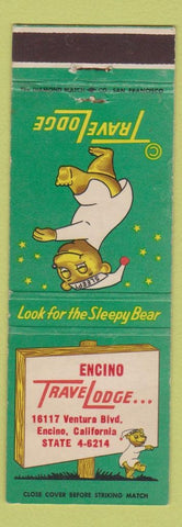Matchbook Cover - Travel Lodge Sleepy Bear Encino CA