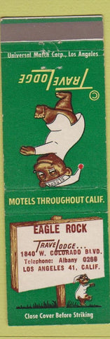 Matchbook Cover - Travel Lodge Sleepy Bear Los Angeles CA Eagle Rock #2