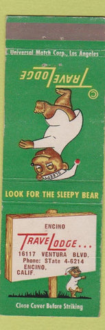 Matchbook Cover - Travel Lodge Sleepy Bear Encino CA #1