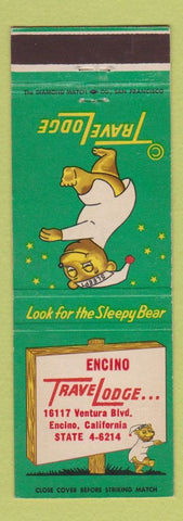 Matchbook Cover - Travel Lodge Sleepy Bear Encino CA #2