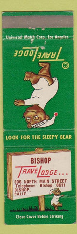 Matchbook Cover - Travel Lodge Sleepy Bear Bishop CA #2