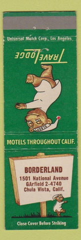 Matchbook Cover - Travel Lodge Sleepy Bear Chula Vista CA Borderland #1